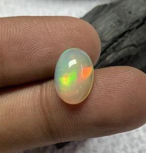 2.55 Carat 100% Natural Ethiopian Fire Opal Cabochon, Rainbow Opal Gemstone - Picture 1 of 7