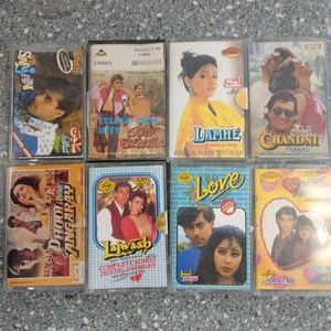 8 Blank Indian Music EMI HMV Bollywood Cassette Tapes Lot Mix Music Tested - Picture 1 of 5