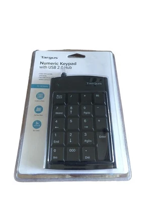 TECLADO NUMÉRICO TARGUS CON CONCENTRADOR USB DE 2 PUERTOS PAUK10U - NUEVO SELLADO Foto 1 de 4