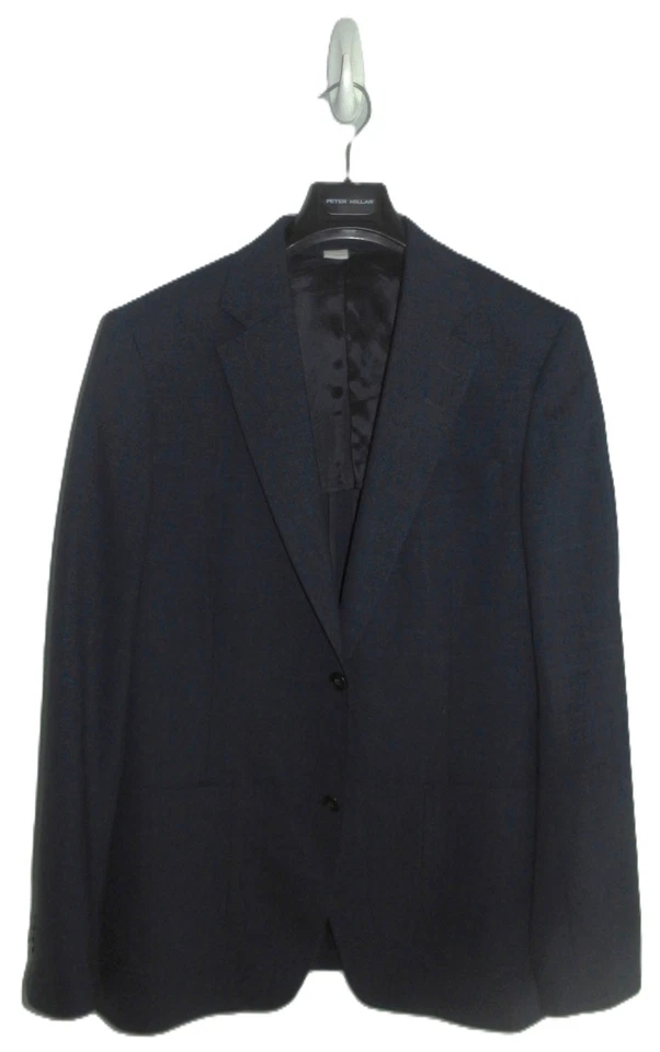 Nuevo sin etiquetas Abrigo Deportivo Para Hombres 40R TIGER OF SWEDEN Justin Slim Sutil Azul Marino Mezcla Foto 1 de 4