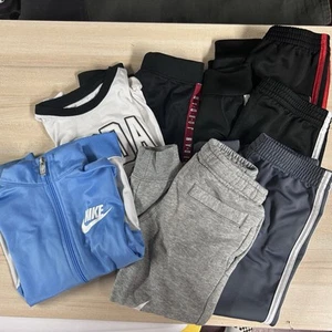 Adidas Nike Air Jordan Lot Of 7 Boys Size 4/5 Pants Shirt Jacket Athletic Sports - Picture 1 of 17