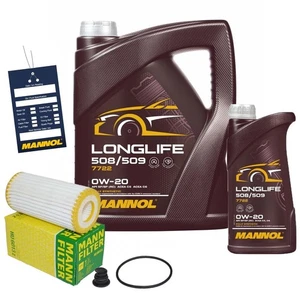 6L MANNOL 0W-20 mit MANN Ölfilter für VW GOLF 7 8 PASSAT B8 TIGUAN 1.8/2.0 TSI - Bild 1 von 1