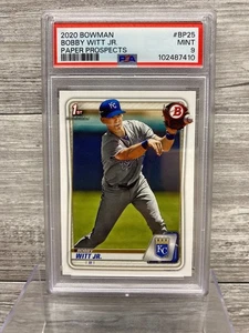 Bowman Paper Prospects Bobby Witt Jr 1st Bowman 2020 PSA 9 #BP25 RC - Imagen 1 de 2