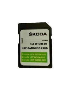 SKODA SD Card 2024/25 for MIB2 Amundsen Sat Nav 5L0 051 236 Discover media - Picture 1 of 2