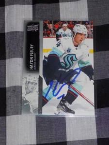Hayden Fleury Signed Upper Deck Hockey Card Seattle Kracken - Picture 1 of 1