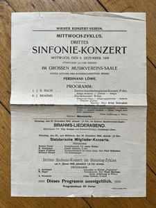 1908 ARTUR SCHNABEL spielt Brahms Wien FERDINAND LÖWE - Bild 1 von 1