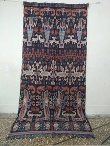vintage ikat Indonesian sumba ikat hand woven traditional Indonesian sumba A50 - Picture 1 of 15