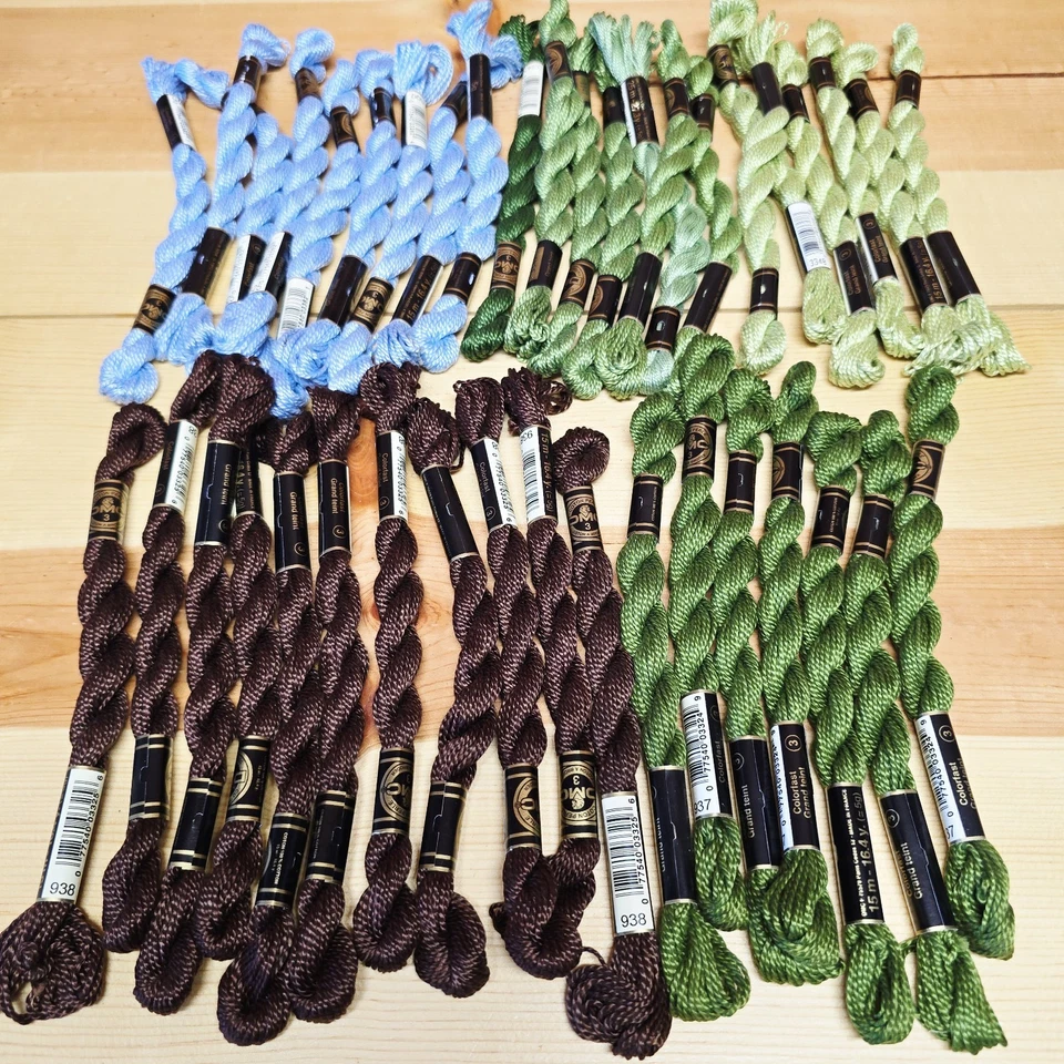 DMC #3 Lot of 40 Coton Perle Cotton Embroidery Thread Twist Skeins NEW Various - Image 1 of 4