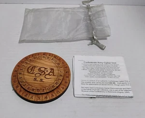 CREATIVE CRAFTHOUSE CONFEDERATE ARMY HANDMADE WOOD CIPHER DECODER MADE IN USA - Picture 1 of 7