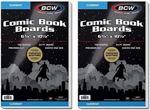Tableros de respaldo de cómic actuales - Paquete de 2 (200 en total) | 24 pt, recubiertos, buffe... - Imagen 1 de 6