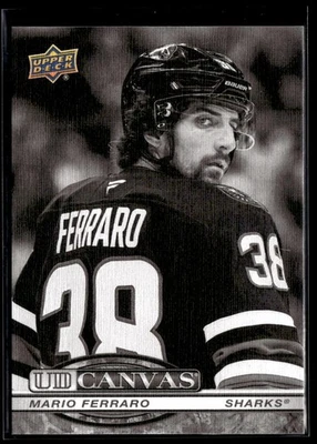 2025-26 Upper Deck Series 1 UD Canvas Black & White Mario Ferraro - Image 1 of 2