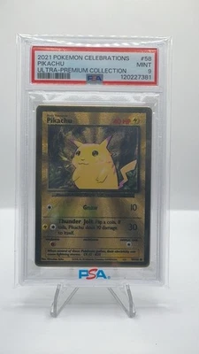 PSA 9 Pikachu - (Celebrations Metal Card) 058/102 - Image 1 of 2