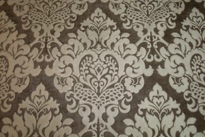 1 of 5 Yds Italian Queen Letty Fabric Damask Velvet gold thread Upholstery 54"w - Picture 1 of 6