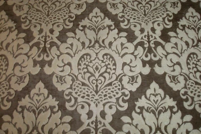 1 of 5 Yds Italian Queen Letty Fabric Damask Velvet gold thread Upholstery 54"w - Image 1 of 4