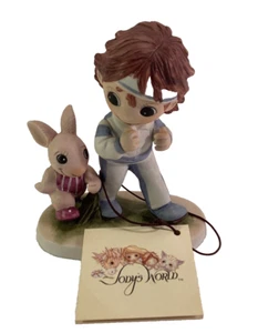 JODY'S WORLD Run Your Buns Off Runner Jody Bergsma porcellana anni 80 vintage MC - Foto 1 di 5