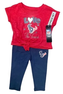 NFL Team Apparel Houston Love The Texans Girl 12M 2 Piece Set Outfit NWT - Picture 1 of 7