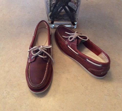 Timberland Women's Classic 2 Eye Leather Boat Shoes 107898 Size 7.5 M EUC! $95