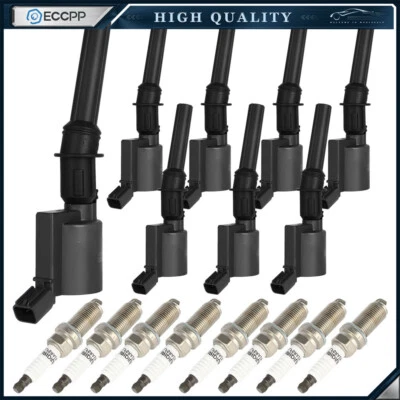 Juego de 8 bobinas de encendido para Ford Lincoln DG508 y 8 bujías SP493 4,6 L 5,4 L Foto 1 de 4