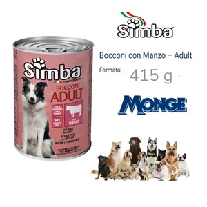 SCATOLETTE MONGE 24pz X 415gr ALIMENTO CIBO BOCCONCINI PER CANE UMIDO MANZO - Foto 1 di 5