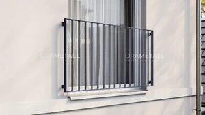 Französischer Balkon Absturzsicherung "MANGA" von ORAMETALL Höhe 110 cm nach Maß - Bild 1 von 12