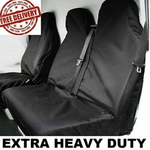 For FORD TRANSIT 350 TDCI H.DUTY WATERPROOF BLACK VAN SEAT COVERS - Picture 1 of 6