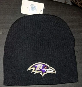 NFL Baltimore Ravens Classic Knit Black Beanie Ski Hat Skull Cap - Picture 1 of 3