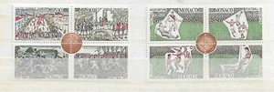 MONACO TWO BLOCKS OF FOUR FOOTBALL STAMPS MY REF 123 - Picture 1 of 1