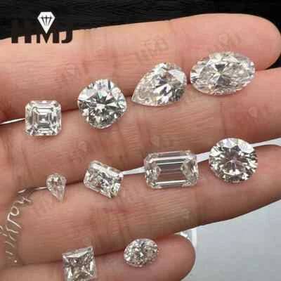 GRA D Color Loose Moissanite Stones Diamond Round Cut / Oval / Pear / Radiant - Image 1 of 4
