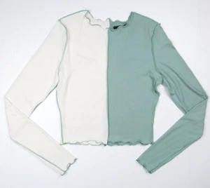 Just Polly Colorblock Crop-top Juniors Size M - Picture 1 of 5