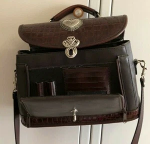 2 Handtasche Außergewöhnlich "echt Leder?" w((NEU)) Braun - Bild 1 von 11