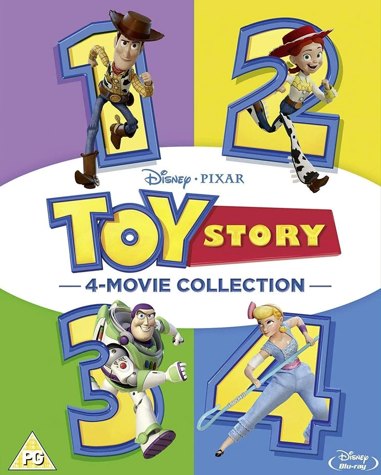 Disney & Pixar Toy Story 1-4 (BoxSet, Blu-ray, 2019, 5 Discs)