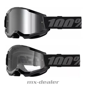 100 % Crossbrille Strata2 Schwarz Black Motocross Enduro Downhill MTB BMX DH - Bild 1 von 9