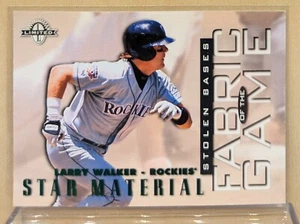 1997 Donruss Limited FABRIC GAME #28 Larry Walker Rockies HOF RARE INSERT /750 - Picture 1 of 2