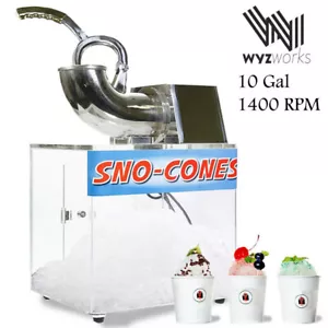 Commercial Hawaiian Shaved Ice Snow Cone Electric Machine Slush Party Box 200W - Picture 1 of 10