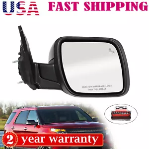 For FORD Explorer 2016-19 Side Mirror with Blind Spot Puddle Lamp Passenger Rh - Picture 1 of 14