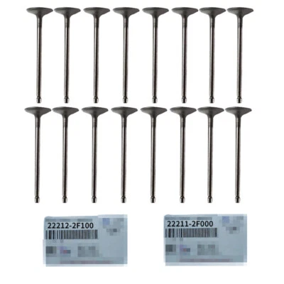 Kit de válvula de escape de admisión de 16 piezas para Hyundai para Kia 22211-2F000 22212-2F100 Foto 1 de 4