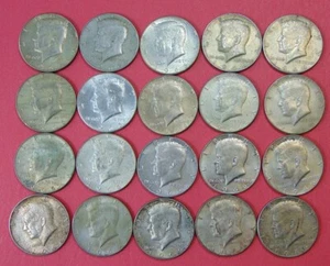 1966 CIRCULATED ROLL OF (20) SILVER (40%) KENNEDY HALVES - Picture 1 of 2