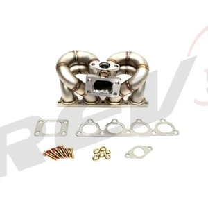 REV9 HP SERIES EQUAL LENGTH RAM HORN TURBO MANIFOLD T3 FOR CIVIC D15 D16 38MM - Bild 1 von 6