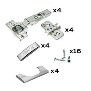 Blum Blumotion 4er Pack 110 Grad Soft Close Scharniere selbstschließende rahmenlose Scharniere - Bild 1 von 1