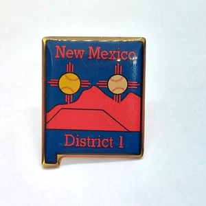 Nuevo México Distrito 1 Béisbol Softbol Pin Solapa Esmalte Coleccionable - Imagen 1 de 3