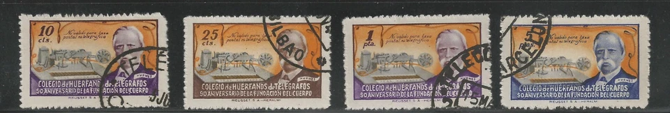 SPAIN and COLONIES - Telegrafos - Set of 4  stamps - MNG/CTO - Image 1 of 1