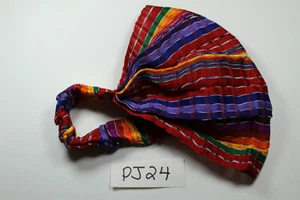 Guatemalan HEADBAND Hand Made Solid Blue Chalina Head Band Yoga Wrap NEW - PJ24 - Picture 1 of 2