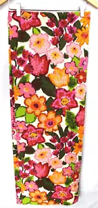 Vintage Flower Power Print Rindenstoff Stoff - 3 genähte Paneele Boho Mod Groovy - Bild 1 von 7