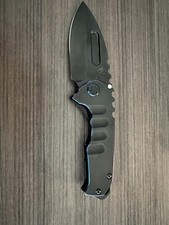 Medford Praetorian Genesis T - All PVD w/Blue Pin Stripes - S35VN - Drop Point