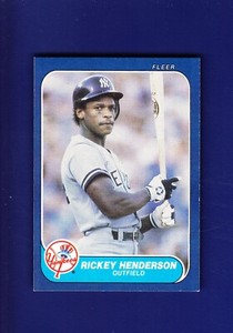 Rickey Henderson HOF 1986 Fleer Baseball #108 (NM) New York Yankees