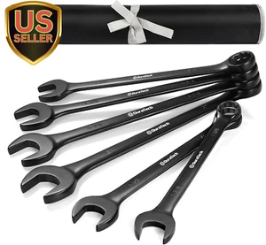 Jumbo Combination Wrench Set, SAE, 6-Piece, 1-3/8'' to 2'', CR-V Steel, Black... - Picture 1 of 7