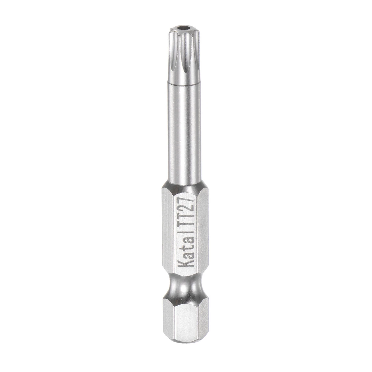 2 Stück Innensechskant-Bits, 10mm Breite, 65mm Länge | Magnetisch Für Schraubendreher & Akkuschrauber | Metallisch Grau