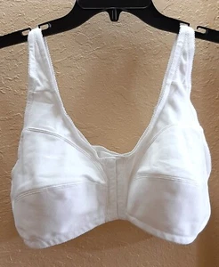 White Bra 38C Front Close Woman Within NEW - Picture 1 of 4