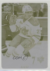 2017-18 Upper Deck CHL Printing Plate Yellow 1/1 Carson MacKinnon #143 7d2