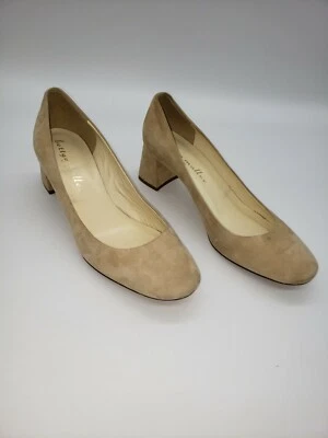 Замшевые туфли-лодочки на блочном каблуке Bettye Muller бежевые размер США 8,5 или ЕС 39 - Изображение 1 из 4